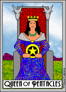 Pentacles, Queen